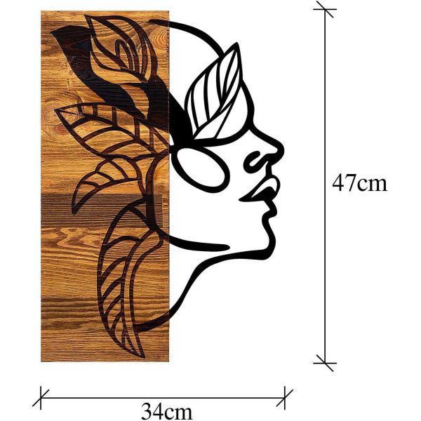 Décoration murale en bois et métal Walnut - ASI-1693