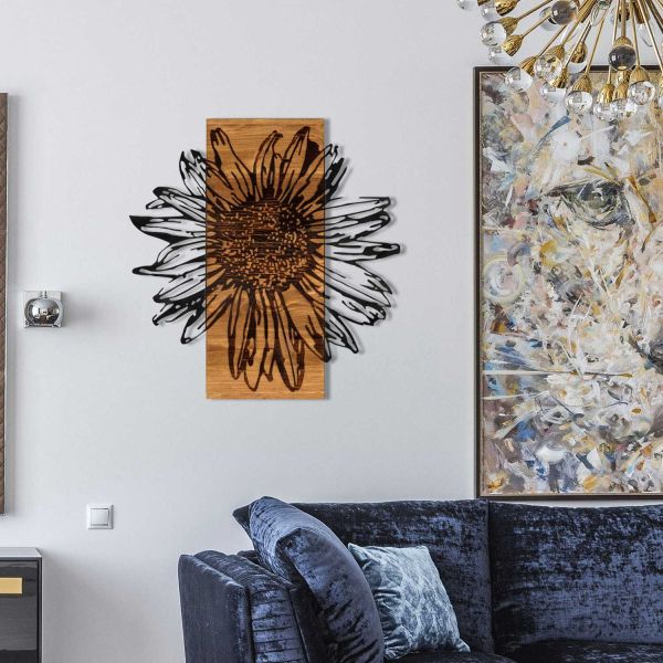 Décoration murale en bois et métal Walnut - 5