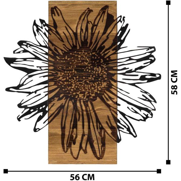 Décoration murale en bois et métal Walnut - ASI-1024