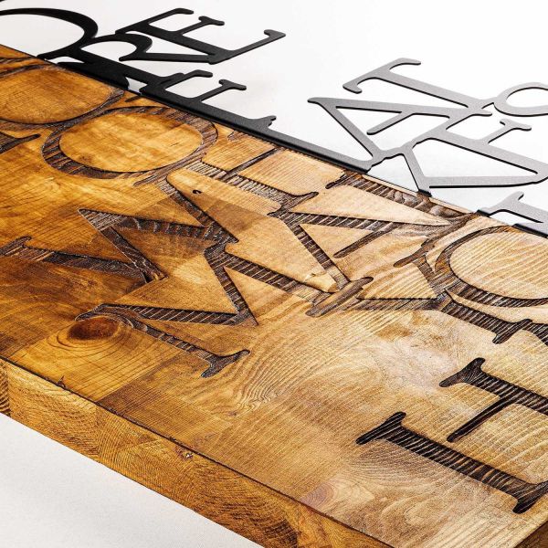 Décoration murale en bois et métal Walnut - 39,90