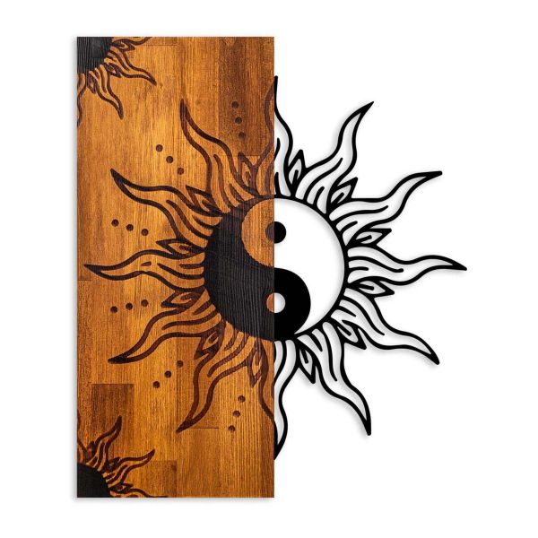 Décoration murale en bois et métal Walnut