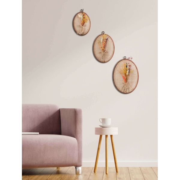 Décoration murale en jute  Aluk (Lot de 3) - HANAH HOME