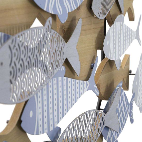 Décoration murale en mdf et métal Sea 91 x 3 x 33.5 cm - 55,90