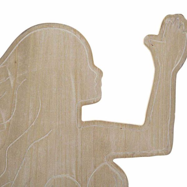 Décoration murale en mdf et métal Sirena 30.5 x 2 x 60 cm - 33,90