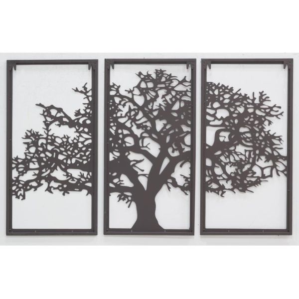 Triptyque Arbre de vie Métal Baobab - 84,90