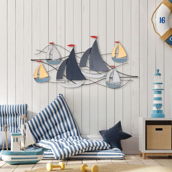 Décoration murale en métal Boat - HANAH HOME