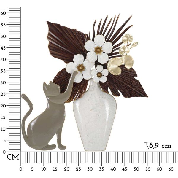 Décoration murale en métal Cat 54.6 x 8.9 x 59.7 cm - MAU-0303