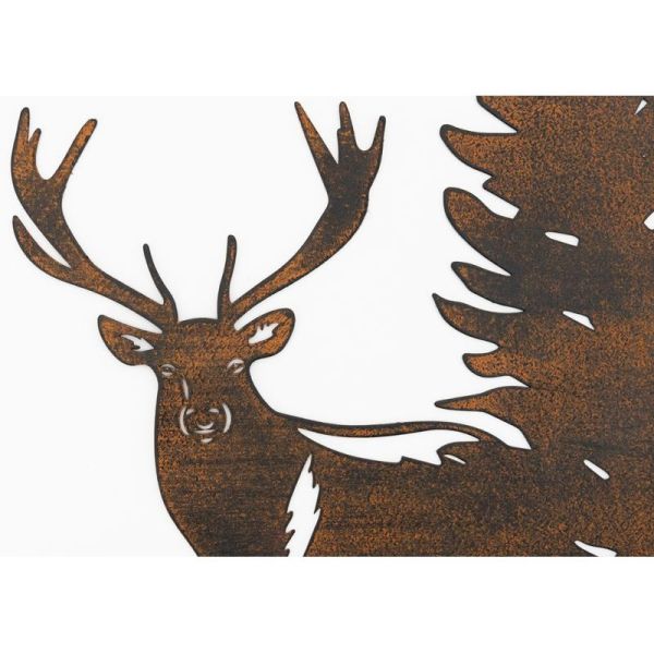 Décoration murale en métal Cerf - AUB-6943