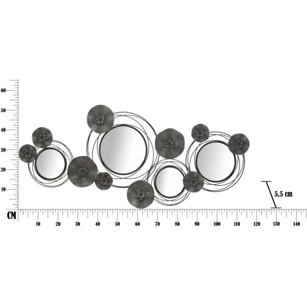 Décoration murale en métal Dark round 117 x 5.5 x 49 cm - MAU-0268
