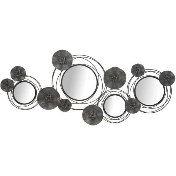 Décoration murale en métal Dark round 117 x 5.5 x 49 cm
