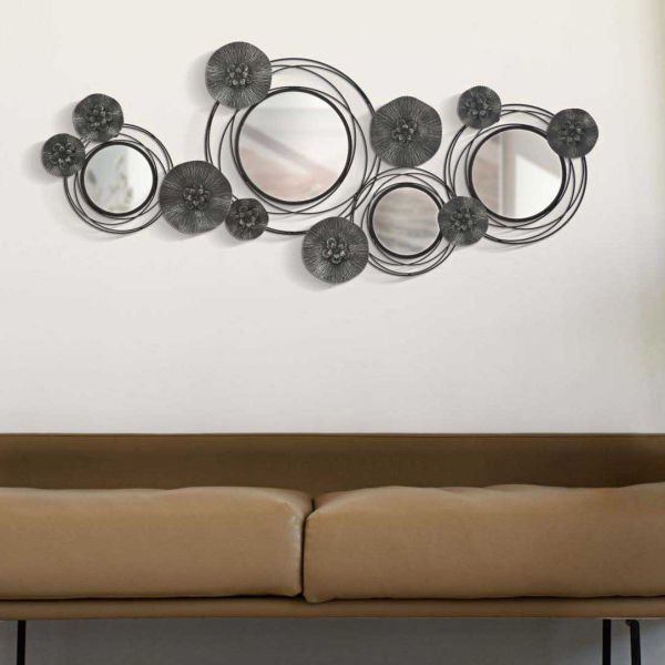 Décoration murale en métal Dark round 117 x 5.5 x 49 cm - MAURO FERRETTI