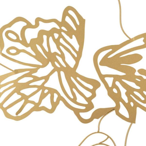 Décoration murale en métal Gold face 60 x 1 x 80 cm - 5