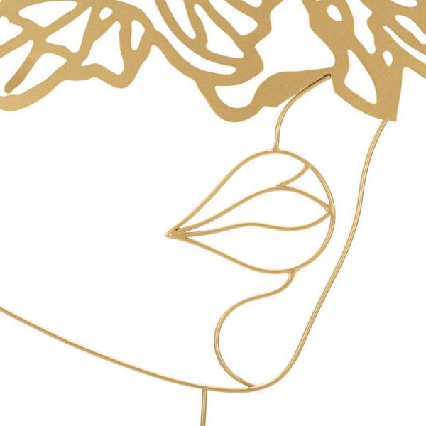 Décoration murale en métal Gold face 60 x 1 x 80 cm - 6
