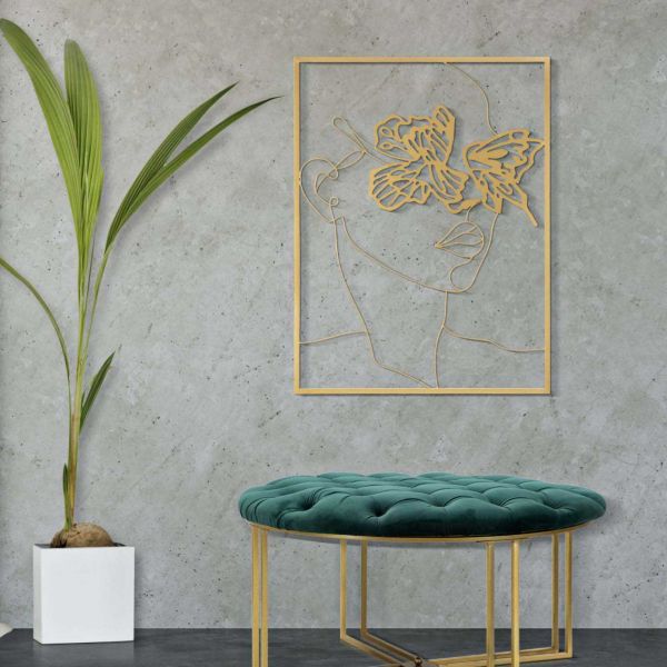 Décoration murale en métal Gold face 60 x 1 x 80 cm - MAURO FERRETTI