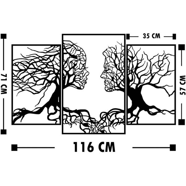 Décoration murale en métal Love tree - ASI-0160