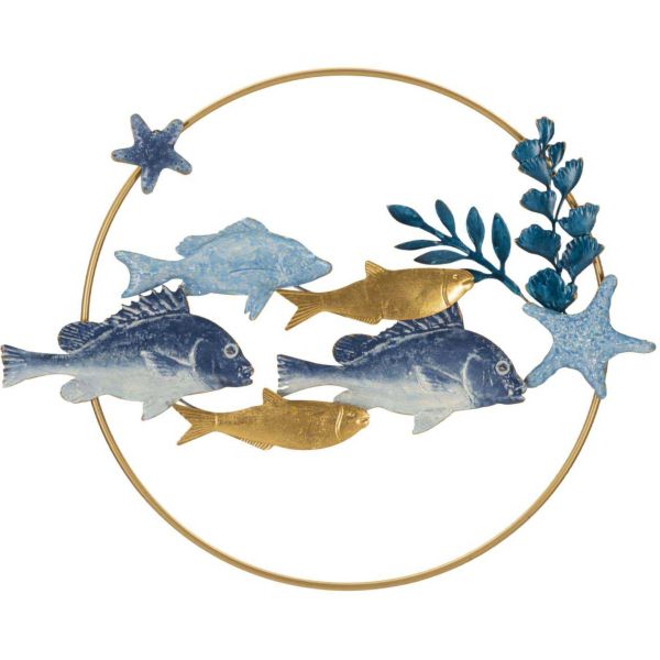 Décoration murale en métal Marine 77 x 5 x 63 cm