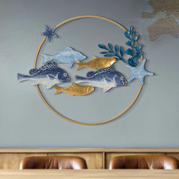 Décoration murale en métal Marine 77 x 5 x 63 cm - MAURO FERRETTI