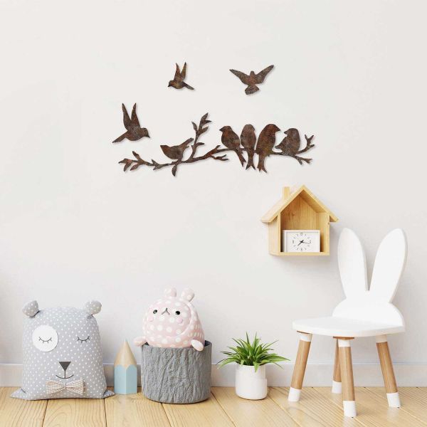 Décoration murale en métal Oiseaux - 24,90