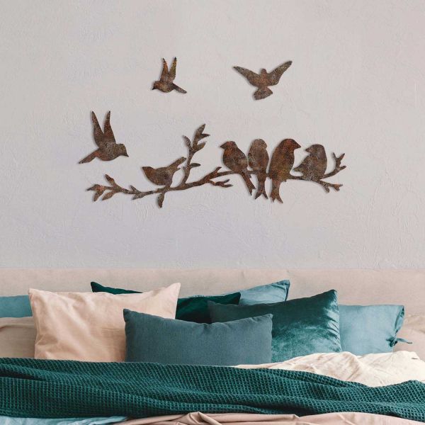 Décoration murale en métal Oiseaux - 6