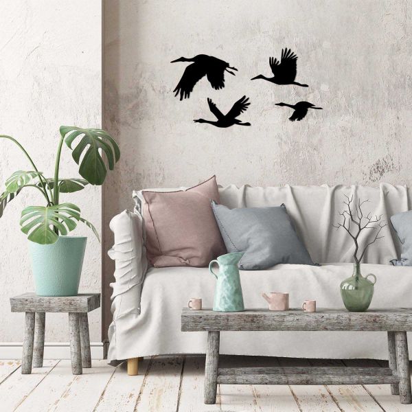 Décoration murale en métal Oiseaux - HANAH HOME