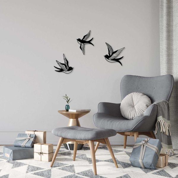 Décoration murale en métal Oiseaux - 21,90