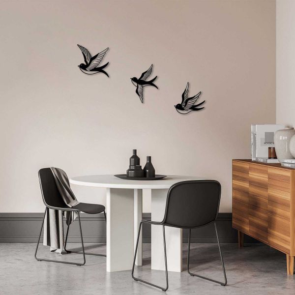 Décoration murale en métal Oiseaux - HANAH HOME