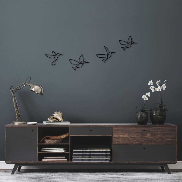 Décoration murale en métal Oiseaux - 5
