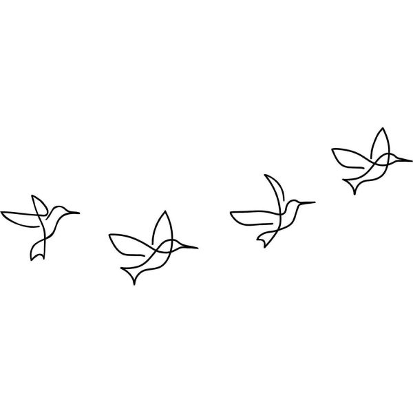 Décoration murale en métal Oiseaux