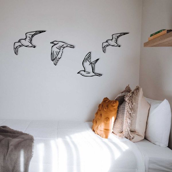 Décoration murale en métal Oiseaux en vol - 5