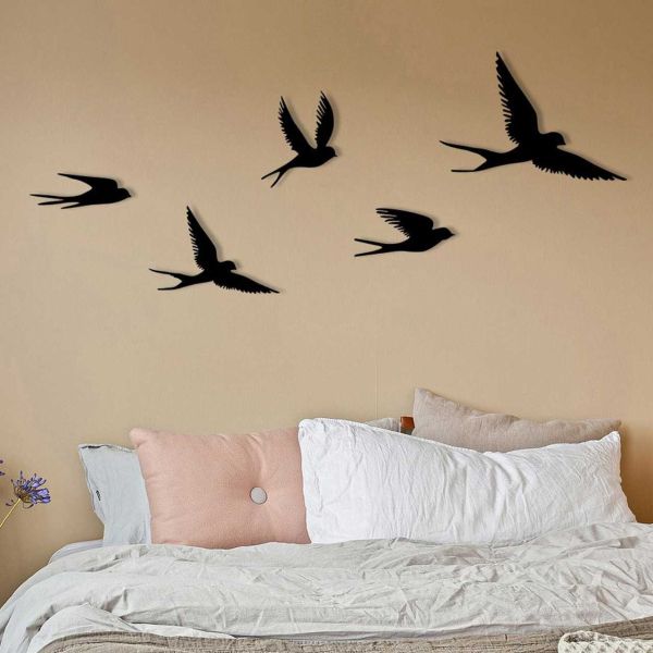 Décoration murale en métal Oiseaux en vol - HANAH HOME