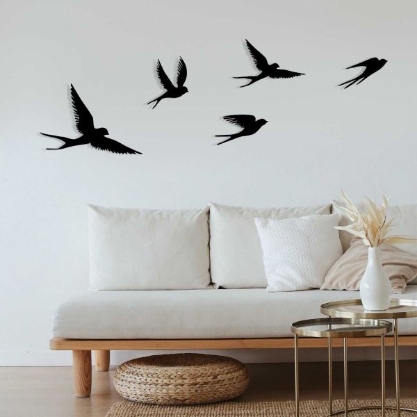 Décoration murale en métal Oiseaux en vol - 23,90