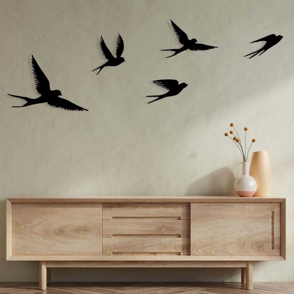 Décoration murale en métal Oiseaux en vol - 6
