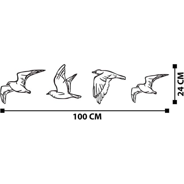 Décoration murale en métal Oiseaux en vol - ASI-1048