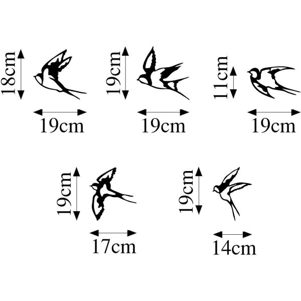 Décoration murale en métal Oiseaux en vol - ASI-0135