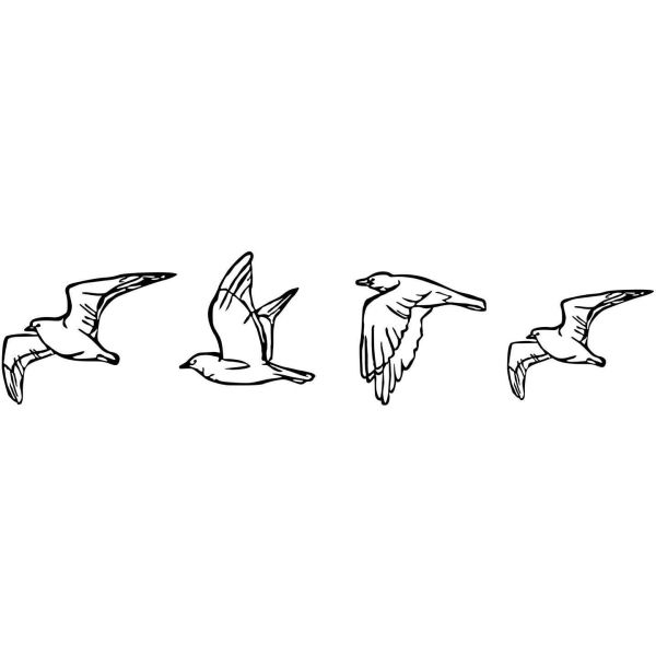 Décoration murale en métal Oiseaux en vol