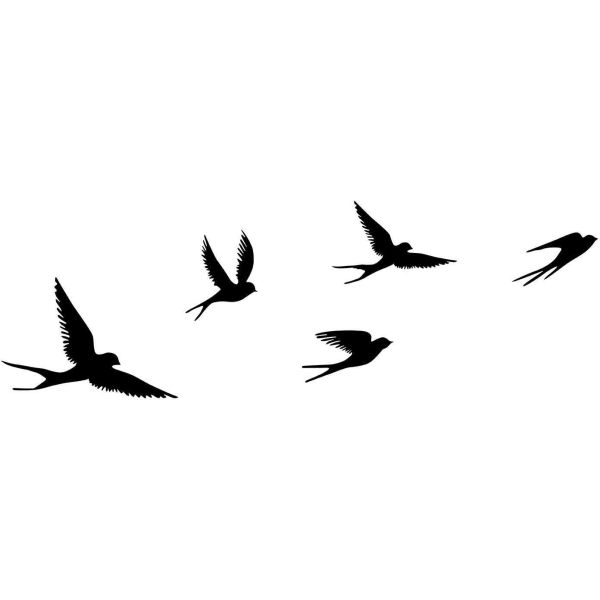 Décoration murale en métal Oiseaux en vol