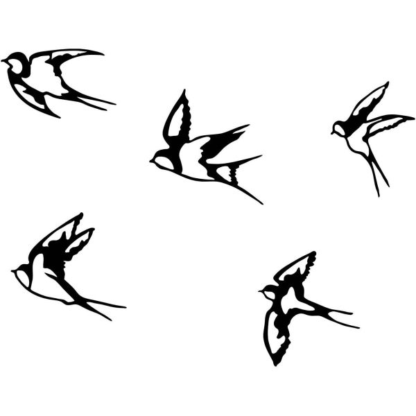 Décoration murale en métal Oiseaux en vol