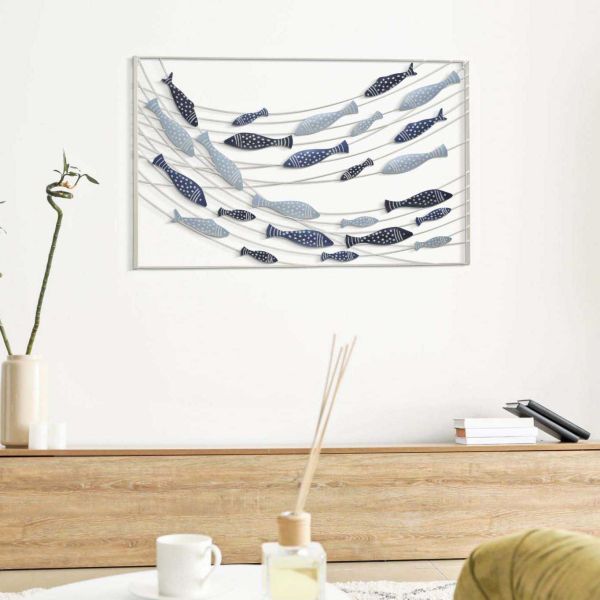 Décoration murale en métal Pesci 96.5 x 1.5 x 61 cm - MAURO FERRETTI