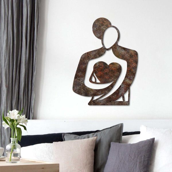 Décoration murale en métal Rusty Hug 52 x 70 cm - 34,90
