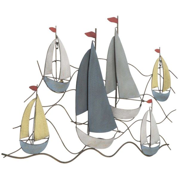 Décoration murale en métal Sea 114.5 x 3.5 x 62.5 cm - 73,90