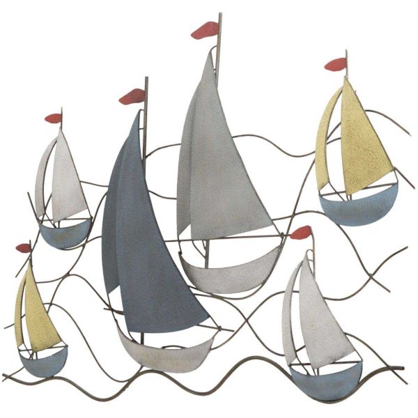 Décoration murale en métal Sea 114.5 x 3.5 x 62.5 cm - 8
