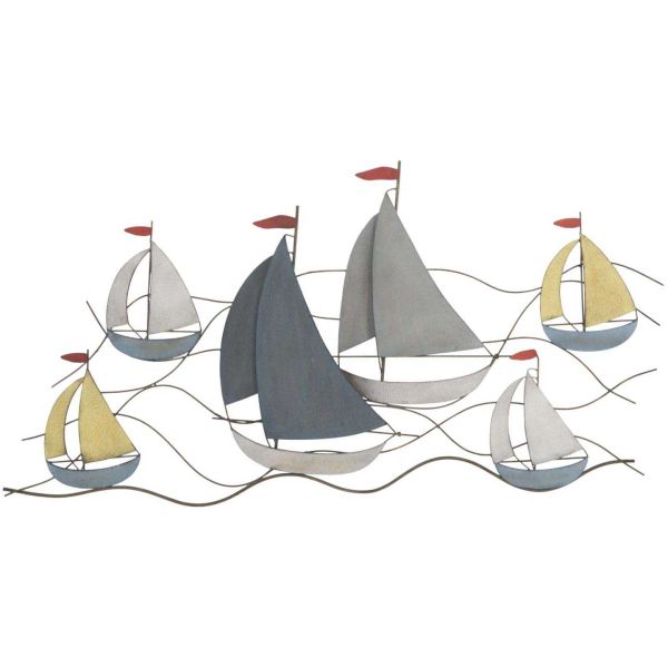 Décoration murale en métal Sea 114.5 x 3.5 x 62.5 cm