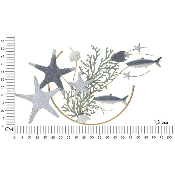 Décoration murale en métal Sea star 95.3 x 5 x 53.3 cm - MAU-0298
