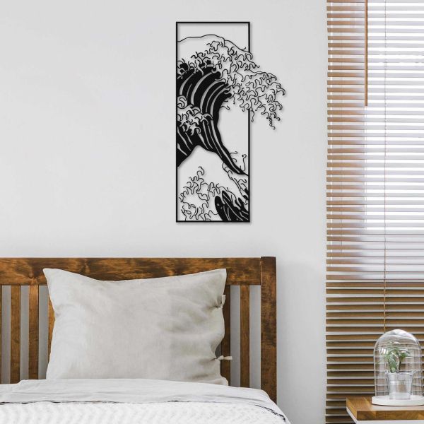 Décoration murale en métal Waves 34 x 62 cm - HANAH HOME