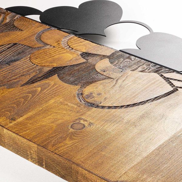 Decoration murale en métal et bois Amour - 29,90