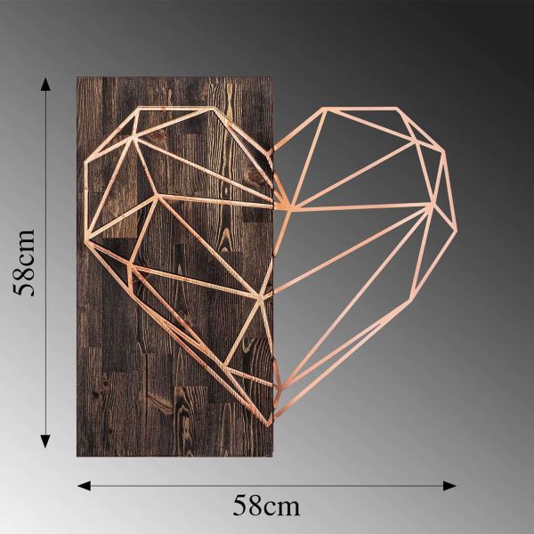 Decoration murale en métal et bois Amour - ASI-1698