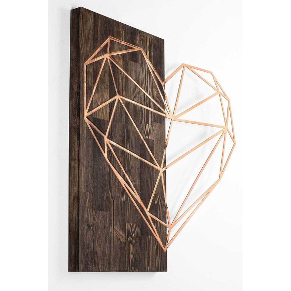 Decoration murale en métal et bois Amour - 45,90