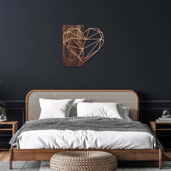 Decoration murale en métal et bois Amour - 7