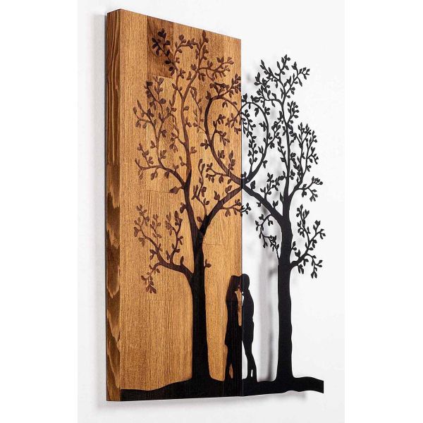 Décoration murale en métal et bois Arbre - 46,90