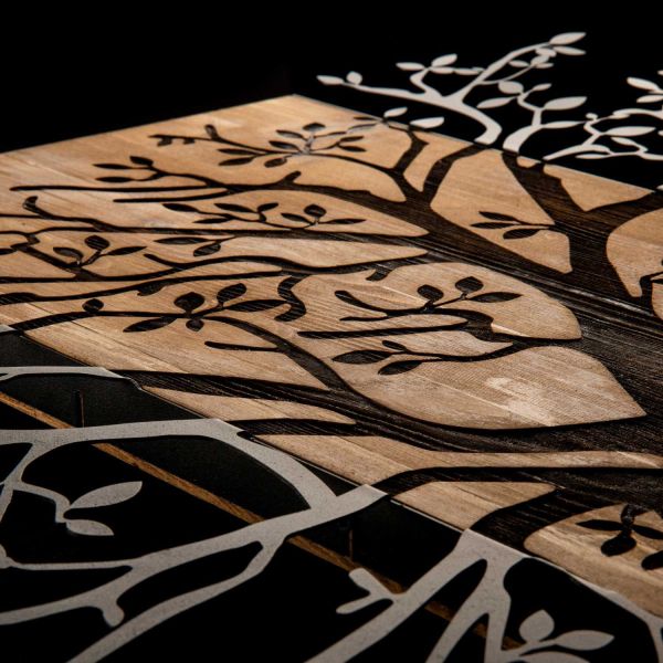 Décoration murale en métal et bois Arbre - 46,90
